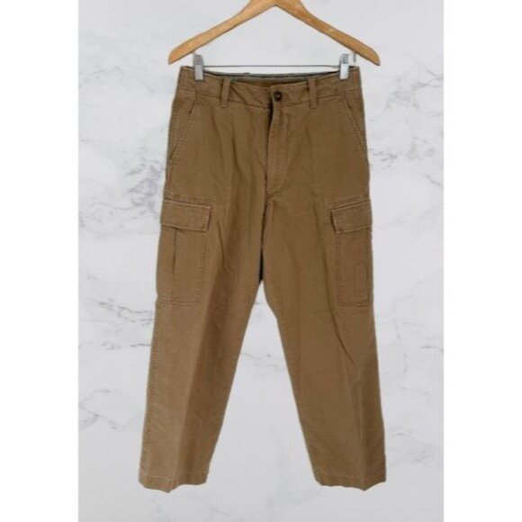 J.Crew Tan Cargo Pants With Multiple Pockets Relaxed Fit Casual Wear Durable Cot - Picture 1 of 11